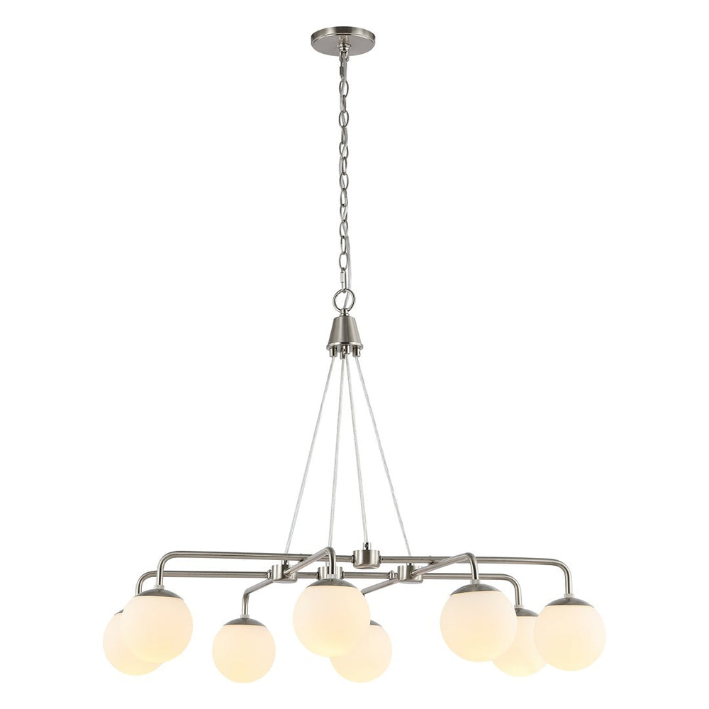 Safavieh Denneau 8Lt 36" Chandelier Brushed Nickle / -  CHA4058A
