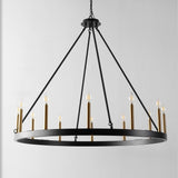 Safavieh Taelor 12 Lt 42 Inch Chandelier XII23 Matte Black / Gold  CHA4066A