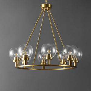 Safavieh Sveda, 8 Light, 32 Inch, Brass, Iron Chandelier ​ Brass Gold CHA4074A