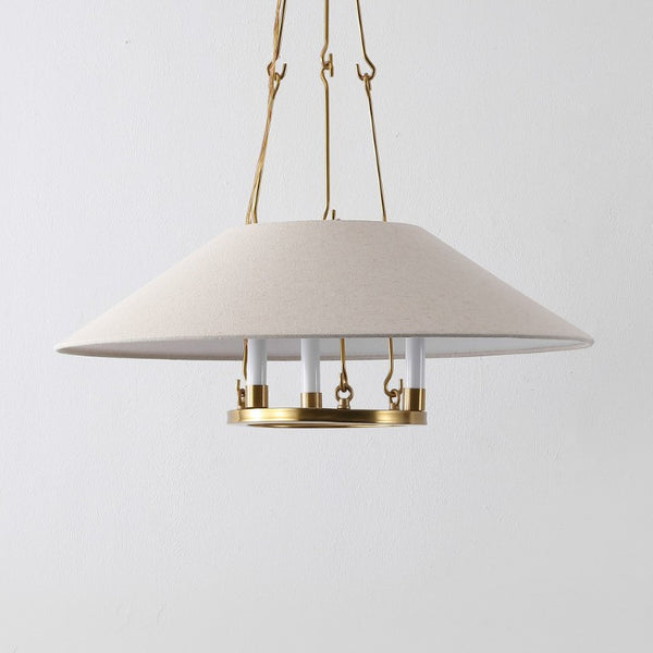 Safavieh Pamila, Three Light Brass Iron Chandelier with Fabric Shades for Dining Rooms CHA4079A