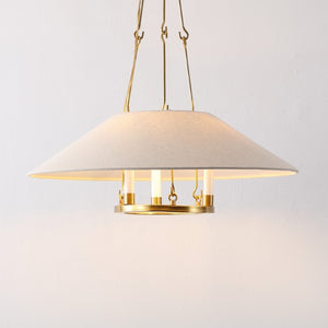 Safavieh Pamila, Three Light Brass Iron Chandelier with Fabric Shades for Dining Rooms CHA4079A