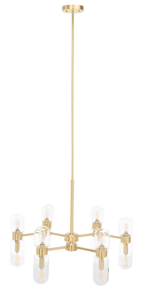 Safavieh DARRAGH, 12-Light Gold Steel Chandelier - Modern Elegance for Dining Rooms & Living Spaces CHA7001A