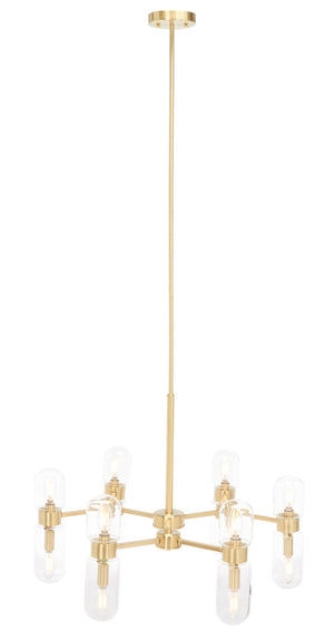 Safavieh DARRAGH, 12-Light Gold Steel Chandelier - Modern Elegance for Dining Rooms & Living Spaces CHA7001A