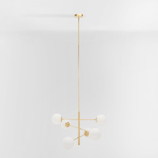 Safavieh BASSETT, Elegant 6-Light Gold Steel Chandelier for Dining Rooms, Foyers & Living Spaces, 32" Wide CHA7003A