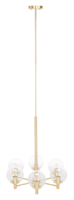 Safavieh JAYDE, Modern 6-Light Gold Steel Chandelier - Elegant Fixture for Dining Rooms and Living Spaces CHA7005A