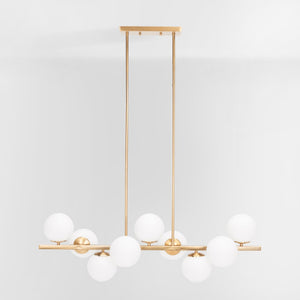 Safavieh IMARA, 9-Light Brass Steel Chandelier - Modern Elegance for Dining Rooms, Foyers & Entryways CHA7006A