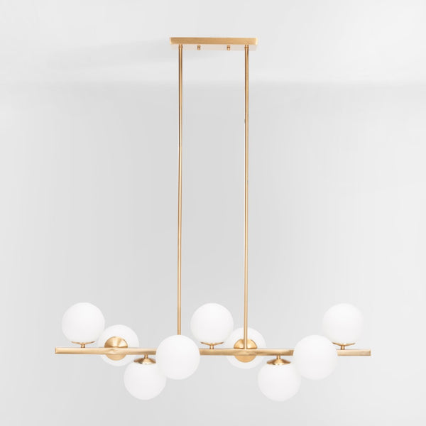 Safavieh IMARA, 9-Light Brass Steel Chandelier - Modern Elegance for Dining Rooms, Foyers & Entryways CHA7006A