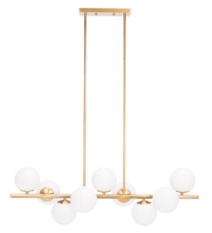 Safavieh IMARA, 9-Light Brass Steel Chandelier - Modern Elegance for Dining Rooms, Foyers & Entryways CHA7006A
