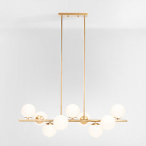 Safavieh IMARA, 9-Light Brass Steel Chandelier - Modern Elegance for Dining Rooms, Foyers & Entryways CHA7006A