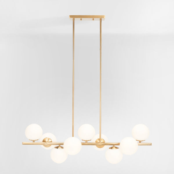 Safavieh IMARA, 9-Light Brass Steel Chandelier - Modern Elegance for Dining Rooms, Foyers & Entryways CHA7006A