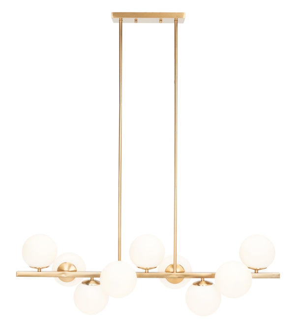 Safavieh IMARA, 9-Light Brass Steel Chandelier - Modern Elegance for Dining Rooms, Foyers & Entryways CHA7006A