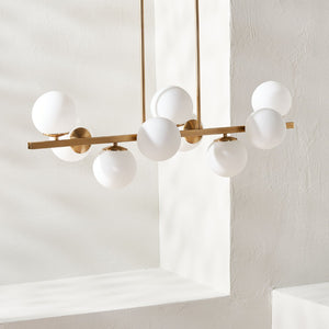 Safavieh IMARA, 9-Light Brass Steel Chandelier - Modern Elegance for Dining Rooms, Foyers & Entryways CHA7006A