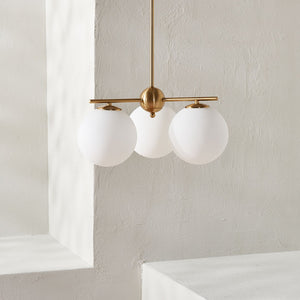 Safavieh CANTRYS, 3-Light Brass Chandelier - 18-Inch Transitional Elegance for Dining & Living Spaces CHA7010A