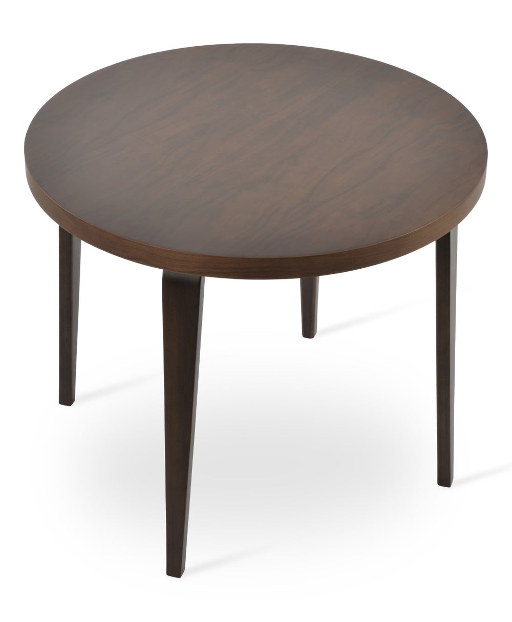 Soho Concept Chanelle Dining Table - Elegant Walnut & Lacquer Finish, 36" Diameter, Perfect For Modern Spaces Walnut  Soho-concept-dining-chair-13657