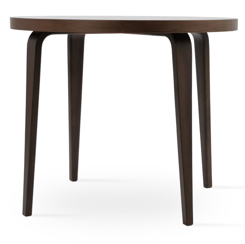 Soho Concept Chanelle Dining Table - Elegant Walnut & Lacquer Finish, 36" Diameter, Perfect For Modern Spaces Walnut  Soho-concept-dining-chair-13657