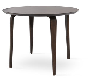 Soho Concept Chanelle Dining Table - Elegant Walnut & Lacquer Finish, 36" Diameter, Perfect For Modern Spaces Walnut  Soho-concept-dining-chair-13654