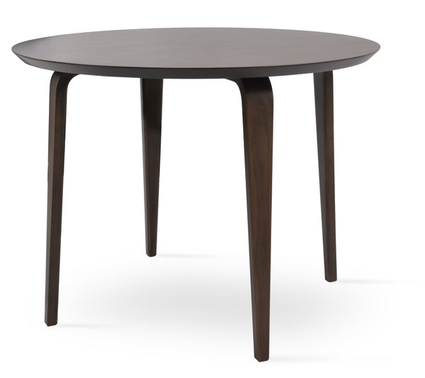 Soho Concept Chanelle Dining Table - Elegant Walnut & Lacquer Finish, 36" Diameter, Perfect For Modern Spaces Walnut  Soho-concept-dining-chair-13654