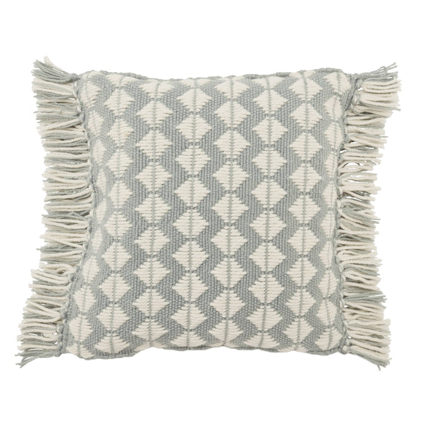 Jaipur Living Jaipur Living Perdita Bohemian Chevron Woven Tasseled Throw Pillow for Indoor Outdoor Use Light Blue 18" x 18" PLW103700