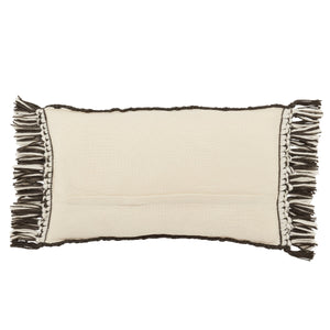 Jaipur Living Jaipur Living Perdita Woven Geometric Chevron Pillow Cover for Indoor Outdoor Decor Black 13" x 21" PLC102423