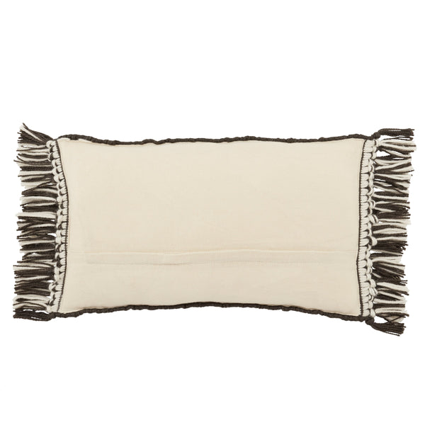 Jaipur Living Jaipur Living Perdita Woven Geometric Chevron Pillow Cover for Indoor Outdoor Decor Black 13" x 21" PLC102423