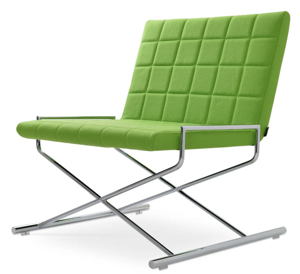 Soho Concept Chelsea X Sled Base Chairs - Elegant Boucle, Velvet & Nubuck Fabrics With 10-year Guarantee, 350 Lb Capacity Chrome  Soho-concept-dining-chair-12982