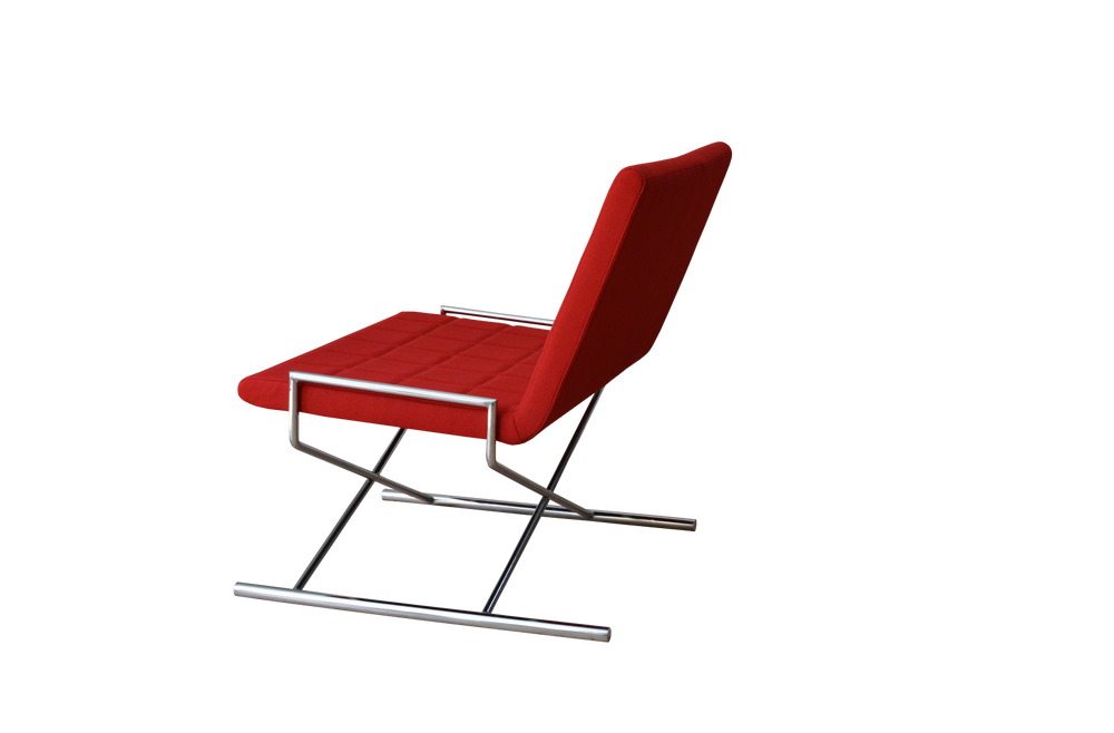 Soho Concept Chelsea X Sleek Chrome Sled Base Chair In Camira Blazer Wool Or Boucle Fabric - 10-year Guarantee! Blue  Soho-concept-dining-chair-12976