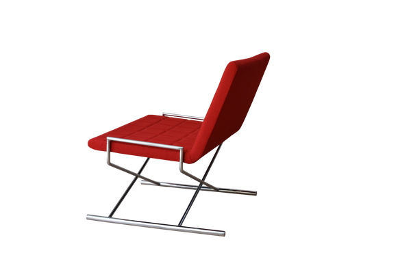 Soho Concept Chelsea X Sleek Chrome Sled Base Chair In Camira Blazer Wool Or Boucle Fabric - 10-year Guarantee! Red  Soho-concept-dining-chair-12989