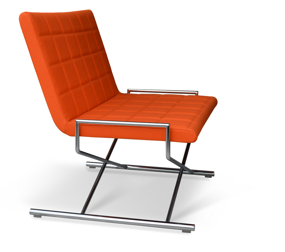 Soho Concept Chelsea Sleek Sled Base Chairs In Dark Grey - Durable Camira Fabric With 10-year Guarantee! Orange  Soho-concept-dining-chair-12991