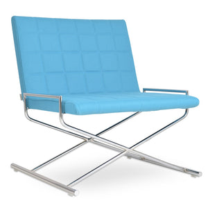 Soho Concept Chelsea X Sleek Chrome Sled Base Chair In Camira Blazer Wool Or Boucle Fabric - 10-year Guarantee! Turquoise  Soho-concept-dining-chair-12992