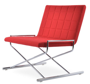 Soho Concept Chelsea X Sleek Chrome Base Chairs - Boucle, Velvet, Nubuck & Camira Era Fabrics With 10-year Warranty Red  Soho-concept-dining-chair-12993