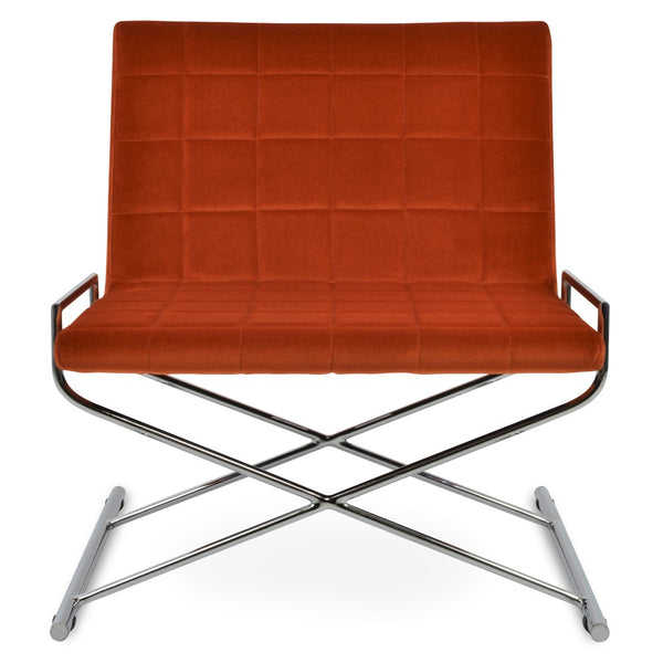Soho Concept Chelsea X Sleek Chrome Base Chairs - Boucle, Velvet, Nubuck & Camira Era Fabrics With 10-year Warranty Chrome,Orange  Soho-concept-dining-chair-12975