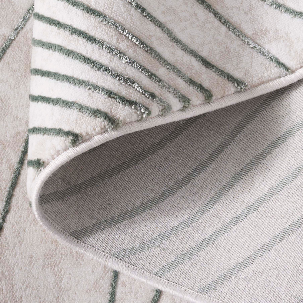 Safavieh Chiffon 5ft 3in X 7ft 6in Green And Ivory Area Rug - Stylish, Durable, And Perfect For Modern Decor! Green ,Ivory Polyester Chf750y-5