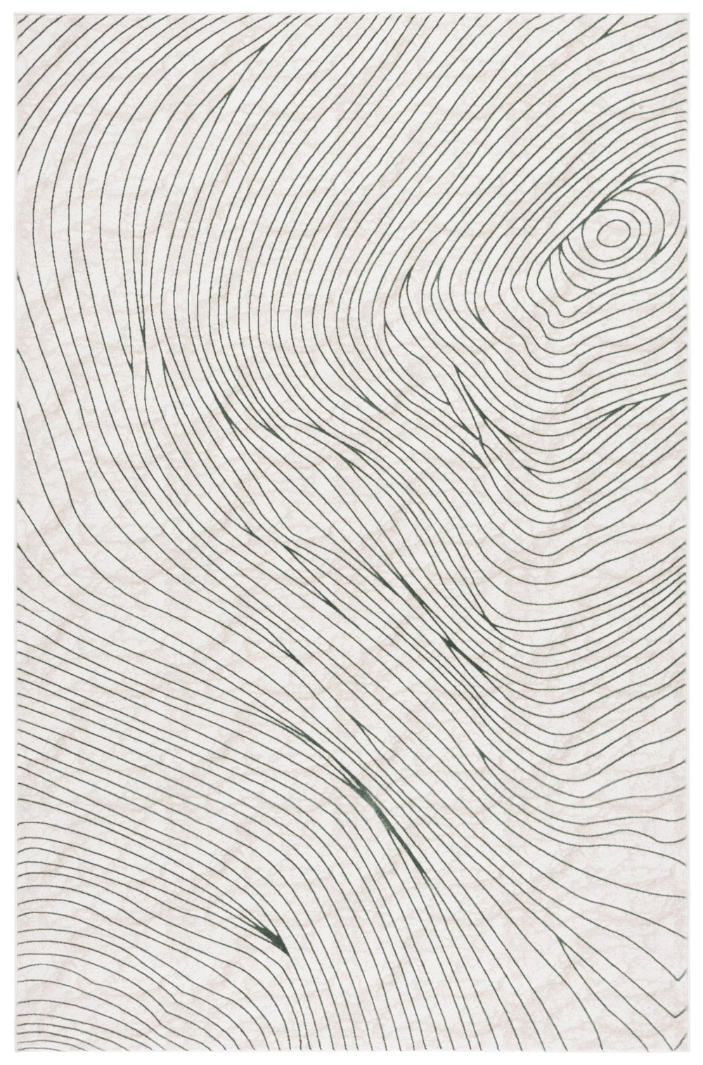 Safavieh Chiffon 5ft 3in X 7ft 6in Green And Ivory Area Rug - Stylish, Durable, And Perfect For Modern Decor! Green ,Ivory Polyester Chf750y-5