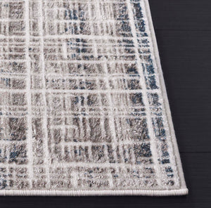 Safavieh Chiffon Medium Rectangle Area Rug In Blue & Ivory - Modern Design Meets Traditional Craftsmanship Blue ,Ivory Polyester Chf752m-5
