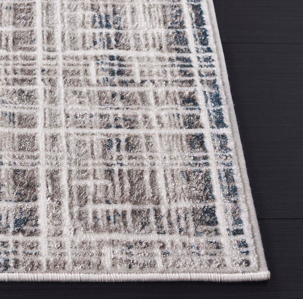 Safavieh Chiffon Medium Rectangle Area Rug In Blue & Ivory - Modern Design Meets Traditional Craftsmanship Blue ,Ivory Polyester Chf752m-5