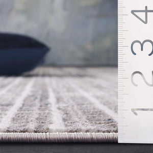 Safavieh Chiffon Medium Rectangle Area Rug In Blue & Ivory - Modern Design Meets Traditional Craftsmanship Blue ,Ivory Polyester Chf752m-5