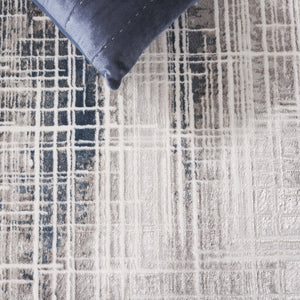 Safavieh Chiffon Medium Rectangle Area Rug In Blue & Ivory - Modern Design Meets Traditional Craftsmanship Blue ,Ivory Polyester Chf752m-5