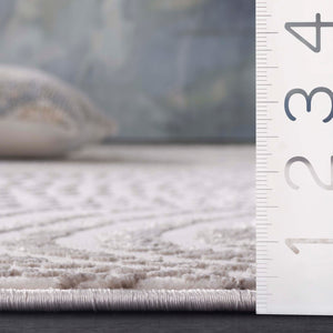 Safavieh Chiffon 754a Ivory/Grey 5x7.5 Ft Medium Rectangle Rug - Elegant, Durable, Modern Turkish Design Ivory ,Grey Polyester Chf754a-5