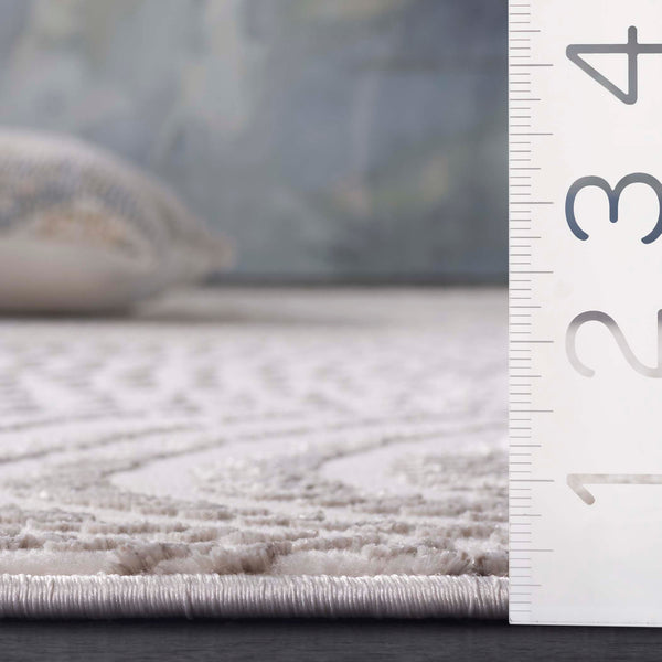 Safavieh Chiffon 754a Ivory/Grey 5x7.5 Ft Medium Rectangle Rug - Elegant, Durable, Modern Turkish Design Ivory ,Grey Polyester Chf754a-5