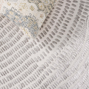 Safavieh Chiffon 754a Ivory/Grey 5x7.5 Ft Medium Rectangle Rug - Elegant, Durable, Modern Turkish Design Ivory ,Grey Polyester Chf754a-5