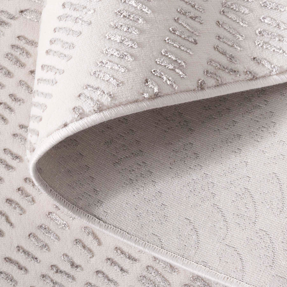 Safavieh Chiffon 754a Ivory/Grey 5x7.5 Ft Medium Rectangle Rug - Elegant, Durable, Modern Turkish Design Ivory ,Grey Polyester Chf754a-5