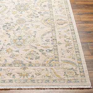 Chicago CHG-2300 8'10" x 12'8" Machine Woven Rug CHG2300-810127  Light Beige, Slate, Mustard Surya