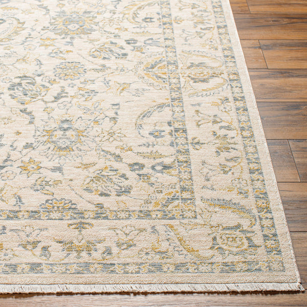 Chicago CHG-2300 8'10" x 12'8" Machine Woven Rug CHG2300-810127  Light Beige, Slate, Mustard Surya