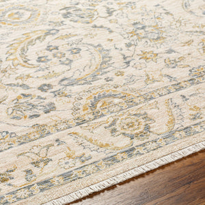 Chicago CHG-2300 8'10" x 12'8" Machine Woven Rug CHG2300-810127  Light Beige, Slate, Mustard Surya