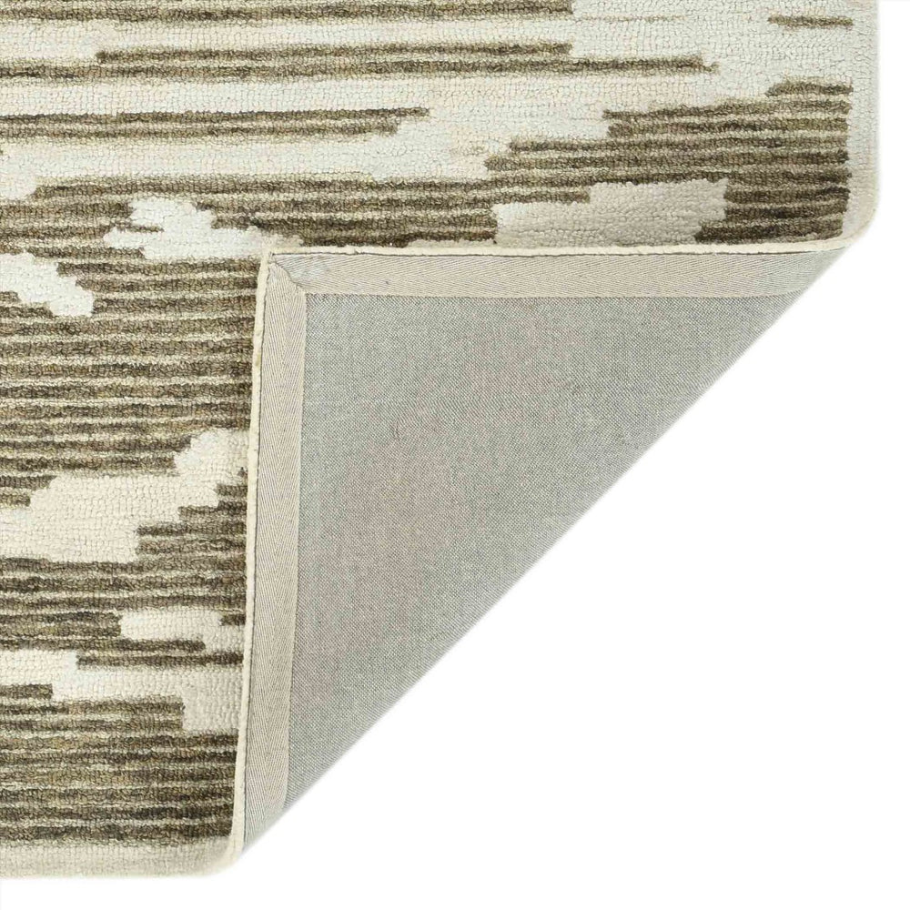 Amer Rugs Chicago Modern Geometric Hand-hooked Area Rug - Elegant Natural Wool Design For Timeless Decor Beige Wool Chi10508