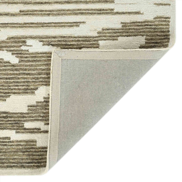 Amer Rugs Chicago Modern Geometric Hand-hooked Area Rug - Elegant Natural Wool Design For Timeless Decor Beige Wool Chi10508
