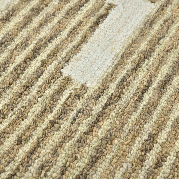 Amer Rugs Chicago Modern Geometric Hand-hooked Area Rug - Elegant Natural Wool Design For Timeless Decor Beige Wool Chi10508