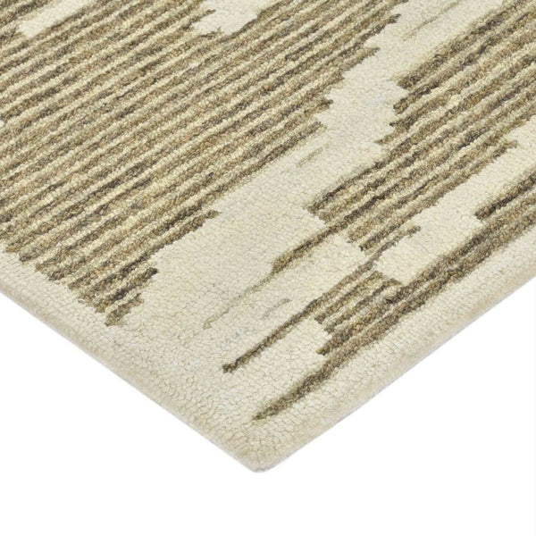 Amer Rugs Chicago Modern Geometric Hand-hooked Area Rug - Elegant Natural Wool Design For Timeless Decor Beige Wool Chi10508