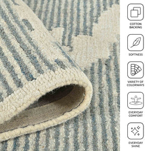 Amer Rugs Chicago Modern Geometric Hand-hooked Area Rug - Elegant Natural Wool Design For Timeless Decor Gray Wool Chi20810
