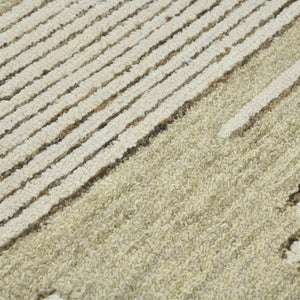 Amer Rugs Chicago Modern Geometric Hand-hooked Area Rug - Elegant Natural Wool Design For Timeless Decor Ivory Wool Chi40810